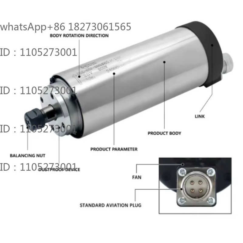 24000RPM Round Water‑Cooled Sp - đánh giá và giá Cnc Spindle Motor